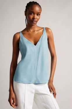 Ted Baker Blue Rubiez Double Layer Effect Cami Top