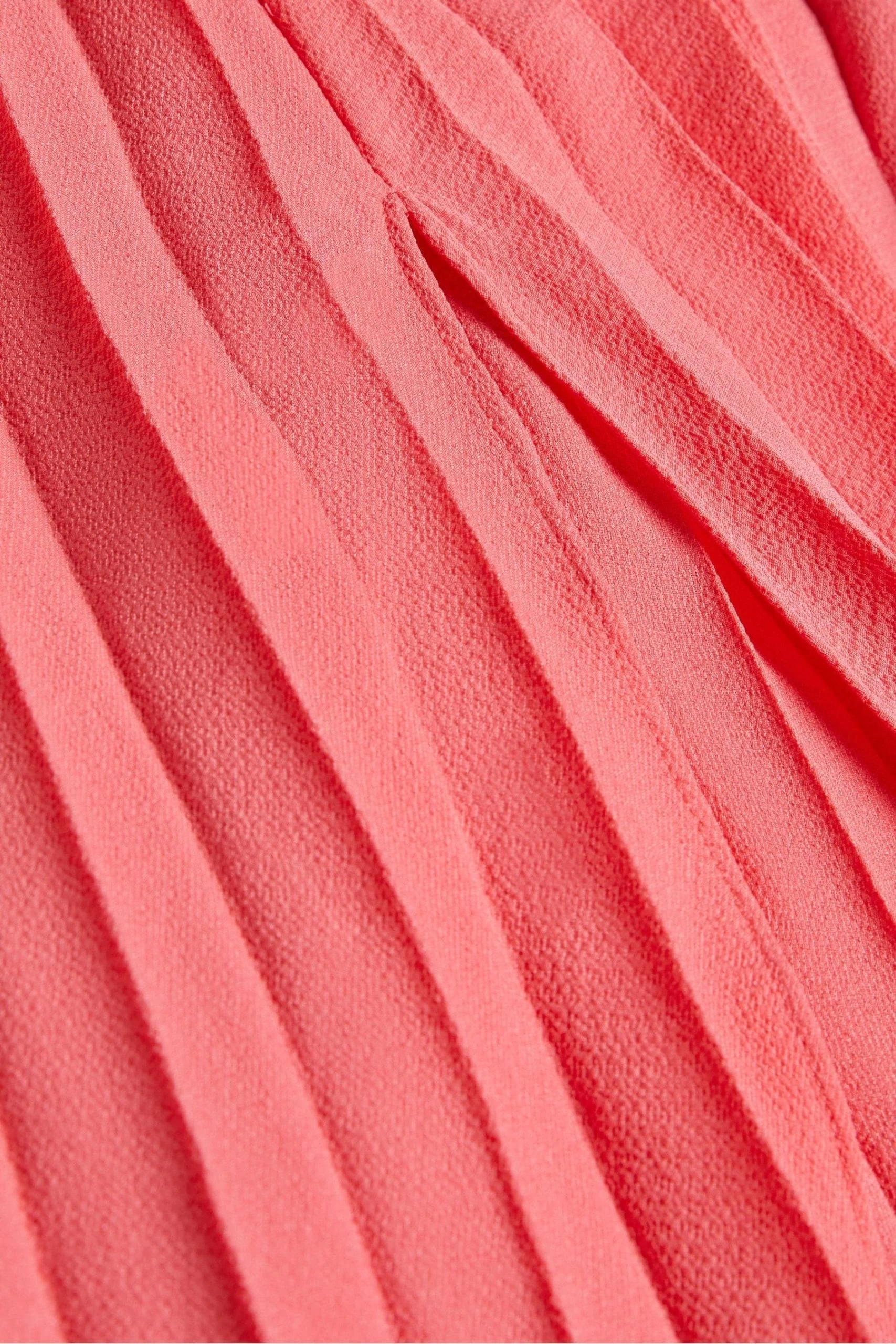 Ted Baker Pink Loueli Cross Front Pleated Dress With Knit Bodice 7 Ted Baker Pink Loueli Cross Front Pleated Dress With Knit Bodice - Image 5