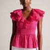 Ted Baker Pink Mazieh Broderie Top 1 Ted Baker Pink Mazieh Broderie Top -Ted Baker Shop N00684s