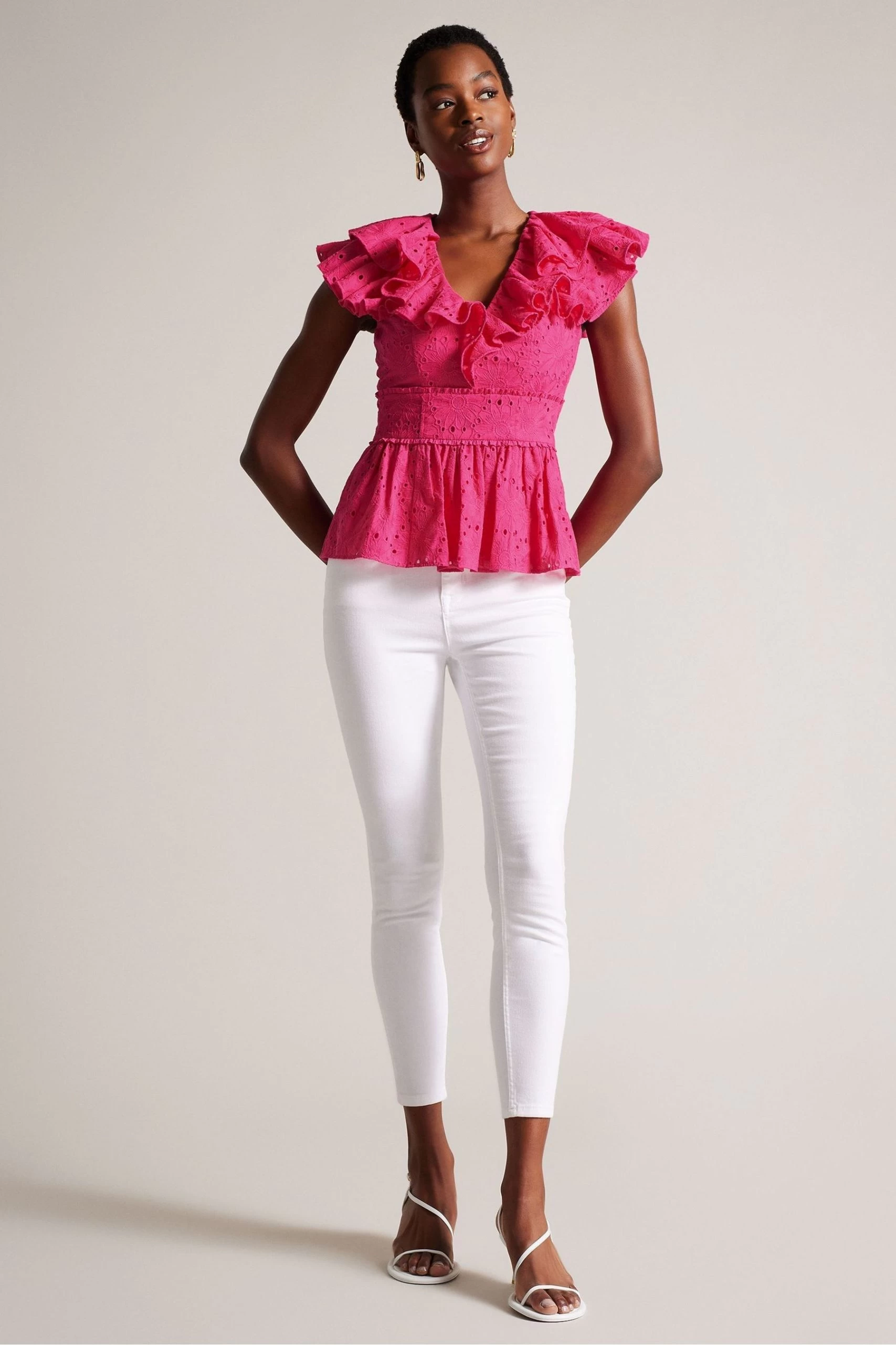 Ted Baker Pink Mazieh Broderie Top 5 Ted Baker Pink Mazieh Broderie Top - Image 3