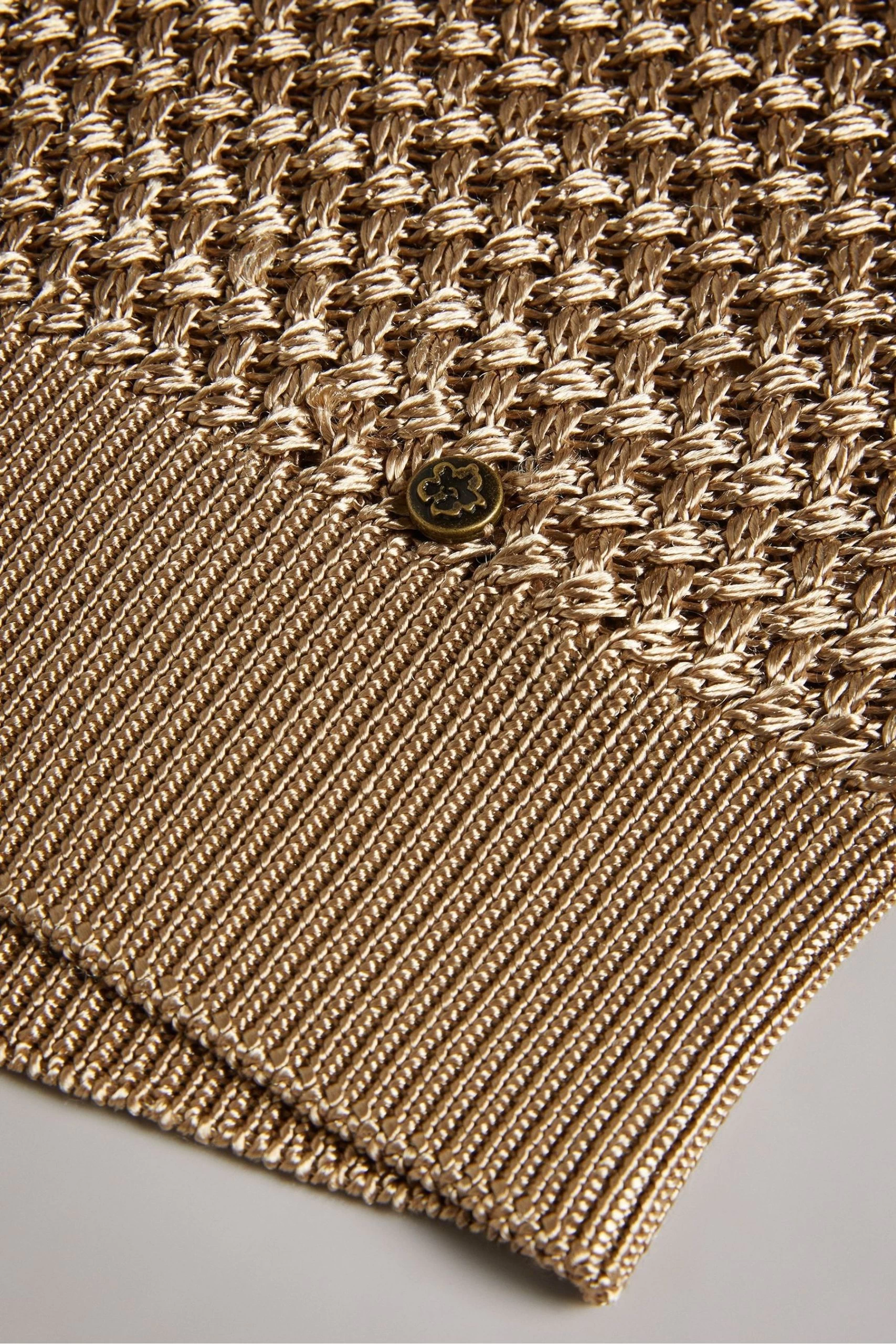 Ted Baker Abaly Basket Stitch Seeveless Brown Top 7 Ted Baker Abaly Basket Stitch Seeveless Brown Top - Image 5