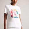 Ted Baker Esmayy Relaxed Graphic White T-Shirt 2 Ted Baker Esmayy Relaxed Graphic White T-Shirt -Ted Baker Shop N00694s