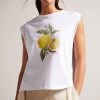 Ted Baker Dieanaa Graphic White Vest Top 1 Ted Baker Dieanaa Graphic White Vest Top -Ted Baker Shop N00695s