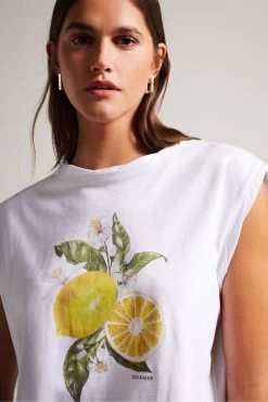 Ted Baker Dieanaa Graphic White Vest Top 10 Ted Baker Dieanaa Graphic White Vest Top -Ted Baker Shop N00695s4