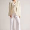 Ted Baker Dannio Structured Hip Length White Cape With Waistcoat -Ted Baker Shop N00700s