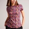 Ted Baker Phebie Black Fitted T-Shirt 2 Ted Baker Phebie Black Fitted T-Shirt -Ted Baker Shop N00712s