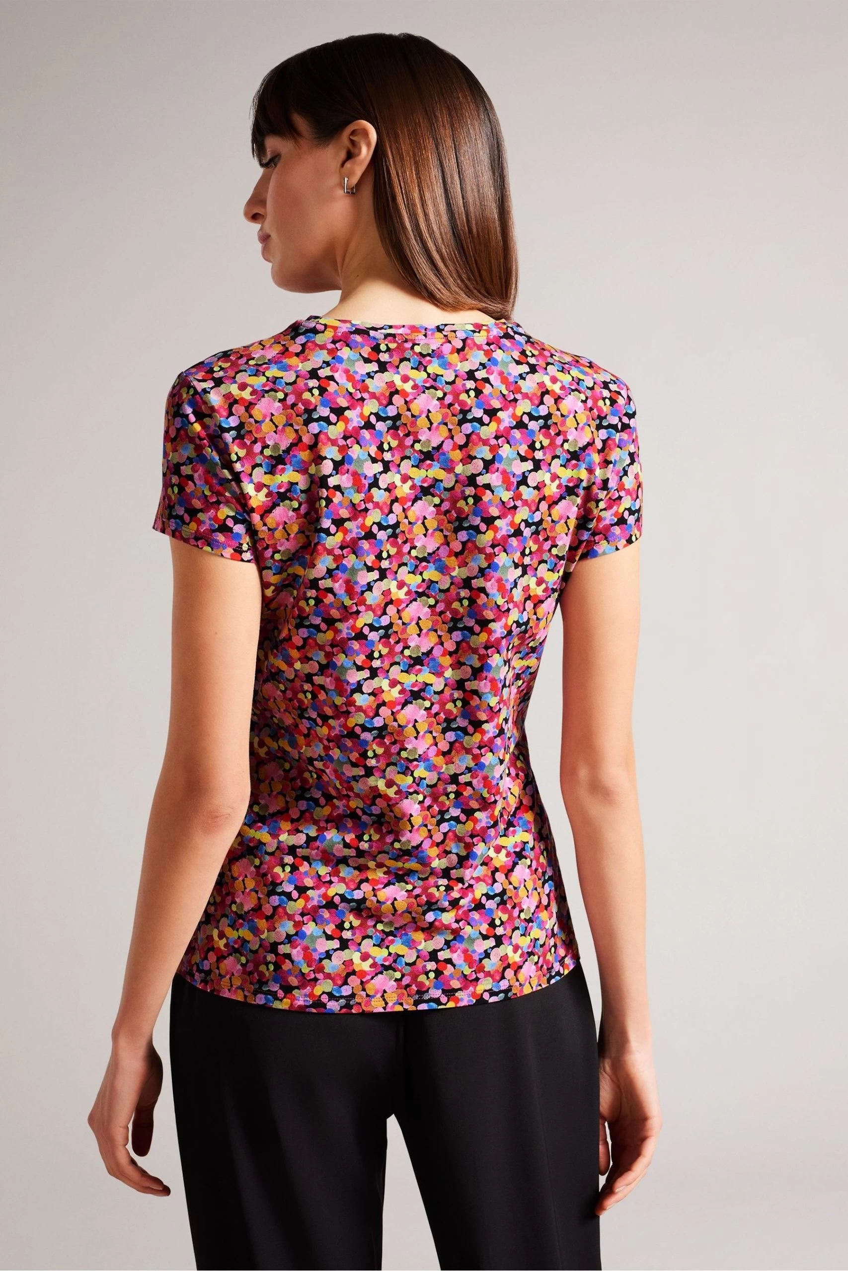 Ted Baker Phebie Black Fitted T-Shirt 4 Ted Baker Phebie Black Fitted T-Shirt - Image 2