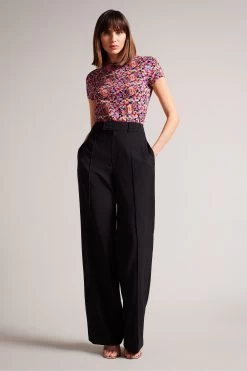 Ted Baker Phebie Black Fitted T-Shirt 9 Ted Baker Phebie Black Fitted T-Shirt -Ted Baker Shop N00712s3