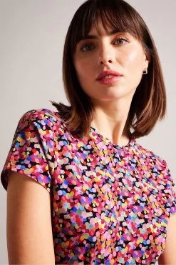 Ted Baker Phebie Black Fitted T-Shirt 10 Ted Baker Phebie Black Fitted T-Shirt -Ted Baker Shop N00712s4