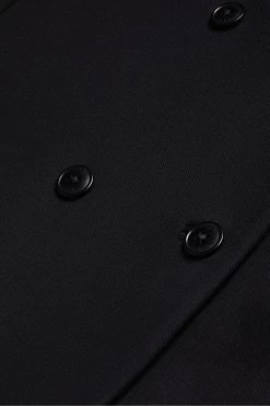 Ted Baker Molleia Double Breasted Cropped Collarless Black Coat 11 Ted Baker Molleia Double Breasted Cropped Collarless Black Coat -Ted Baker Shop N00713s5