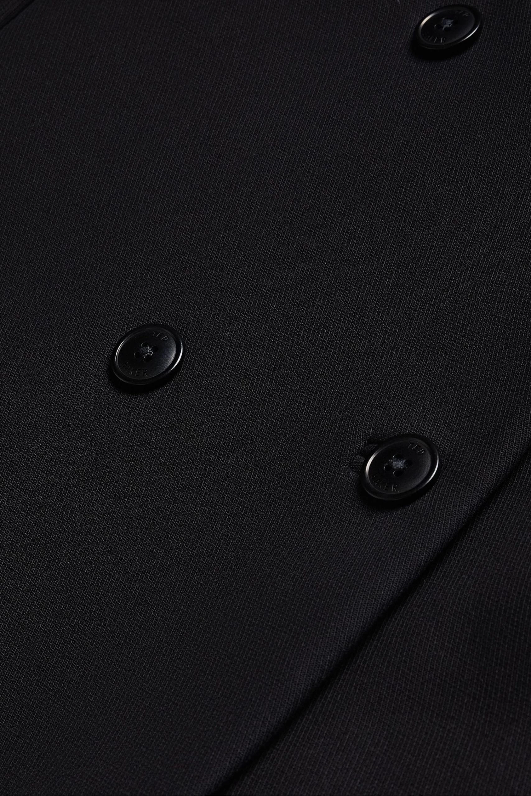 Ted Baker Molleia Double Breasted Cropped Collarless Black Coat 7 Ted Baker Molleia Double Breasted Cropped Collarless Black Coat - Image 5