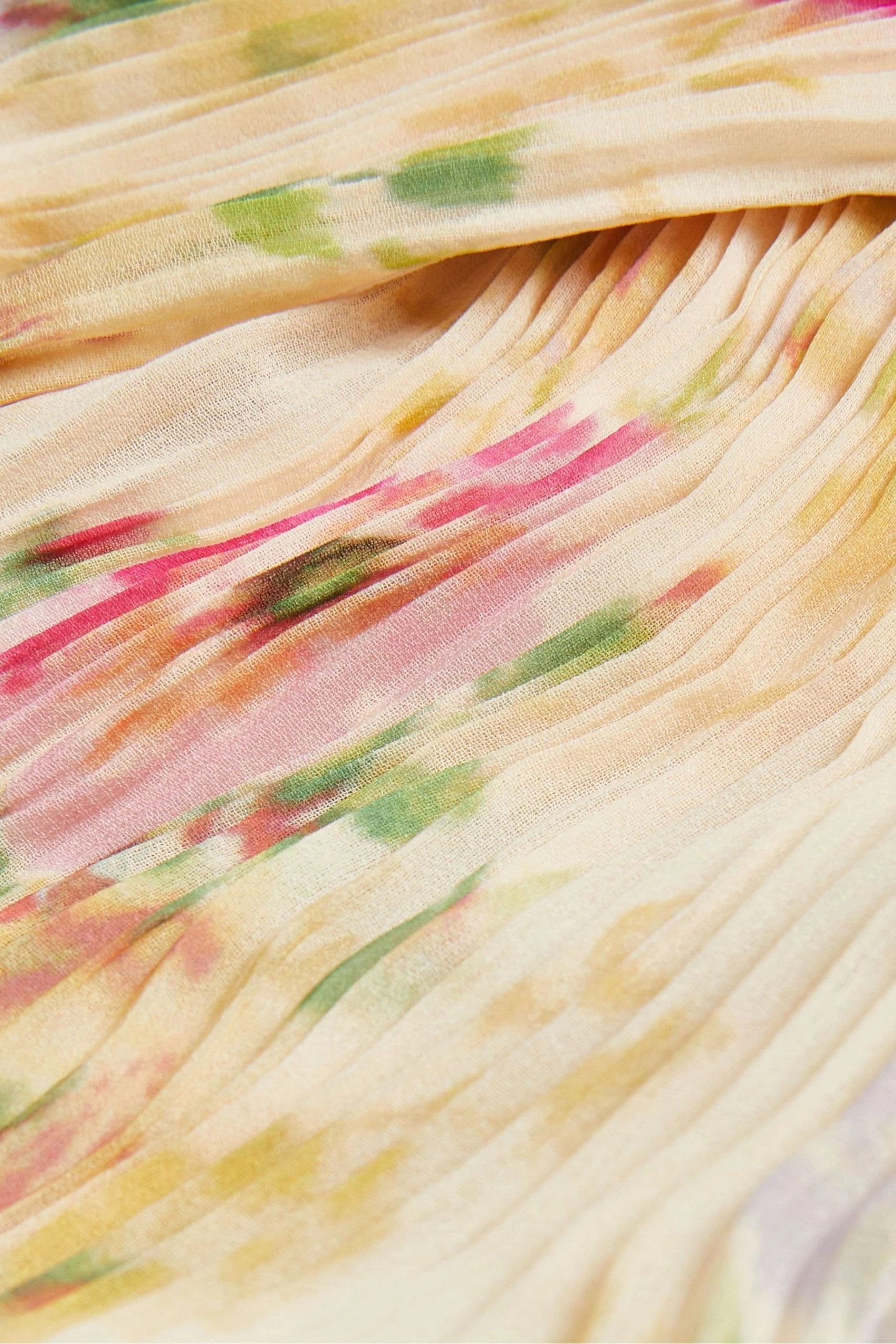 Ted Baker Natural Amerah Tan Cross Front Pleated Midi Dress 7 Ted Baker Natural Amerah Tan Cross Front Pleated Midi Dress - Image 5