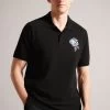 Ted Baker Crownn Short Sleeve Coronation Themed Black Polo Shirt 2 Ted Baker Crownn Short Sleeve Coronation Themed Black Polo Shirt -Ted Baker Shop N06565s