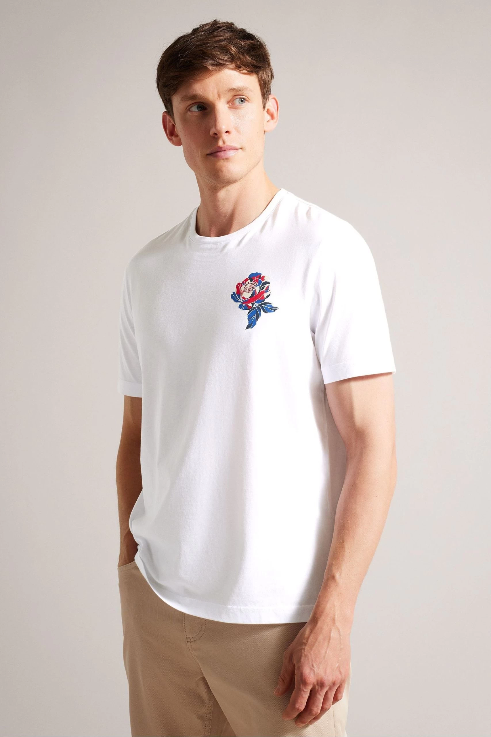 Ted Baker Nation Short Sleeve Coronation Themed White T-Shirt 3 Ted Baker Nation Short Sleeve Coronation Themed White T-Shirt