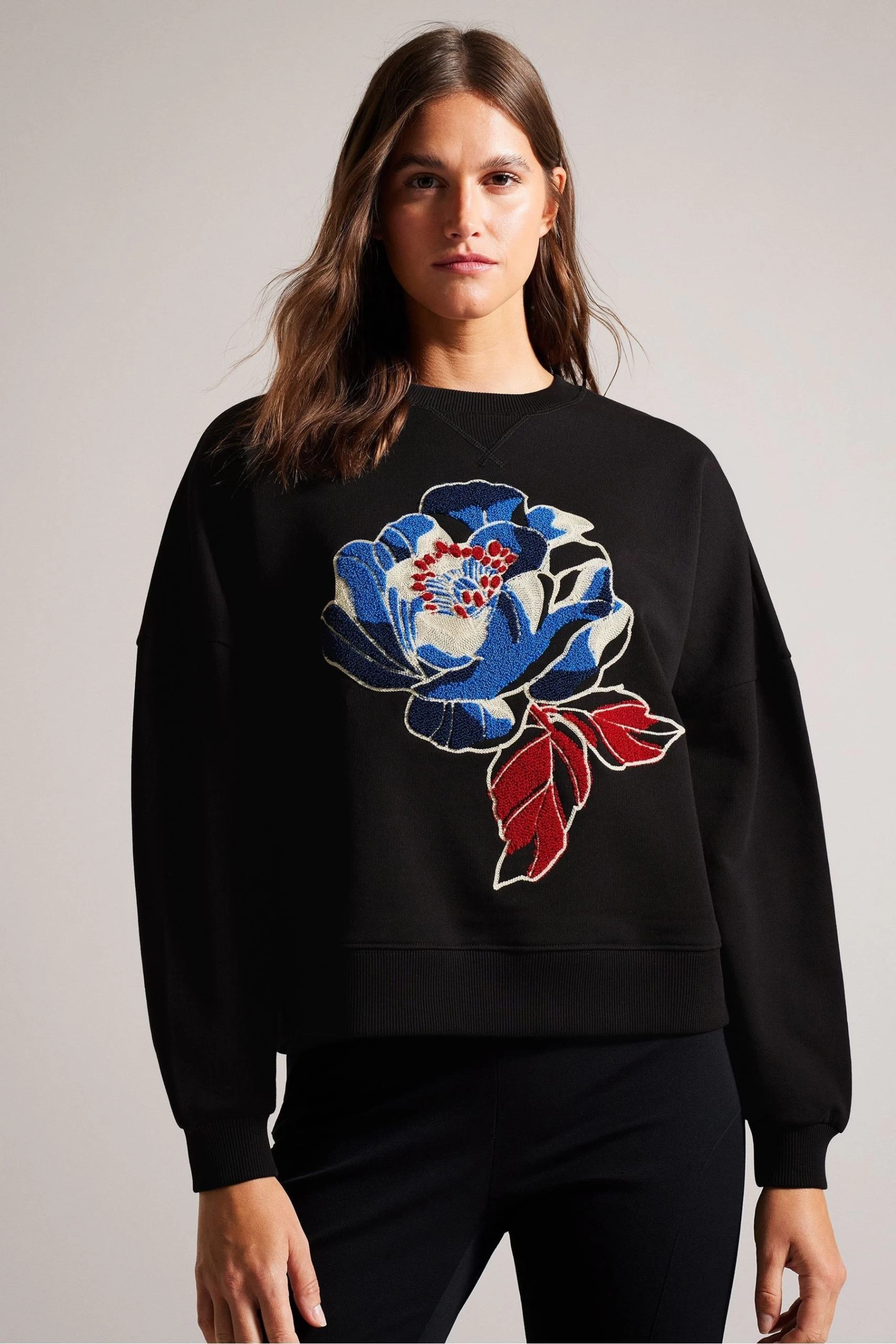 Ted Baker Danella Graphic Black Sweatshirt 3 Ted Baker Danella Graphic Black Sweatshirt