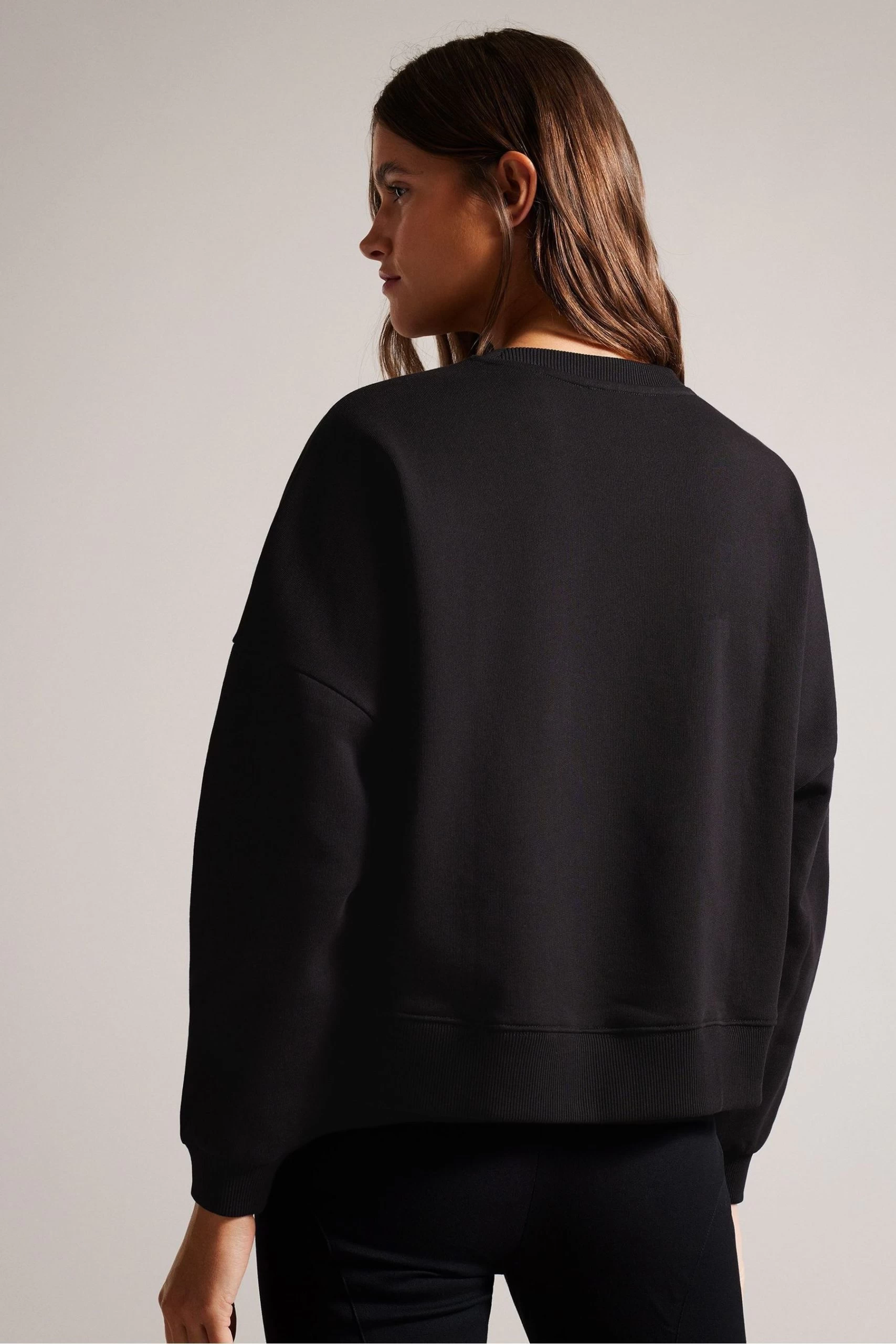 Ted Baker Danella Graphic Black Sweatshirt 4 Ted Baker Danella Graphic Black Sweatshirt - Image 2