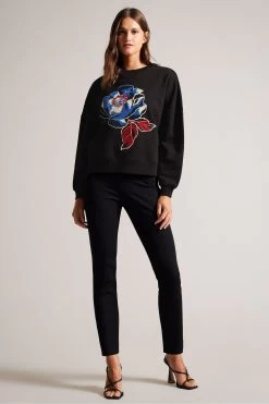 Ted Baker Danella Graphic Black Sweatshirt 10 Ted Baker Danella Graphic Black Sweatshirt -Ted Baker Shop N06568s3