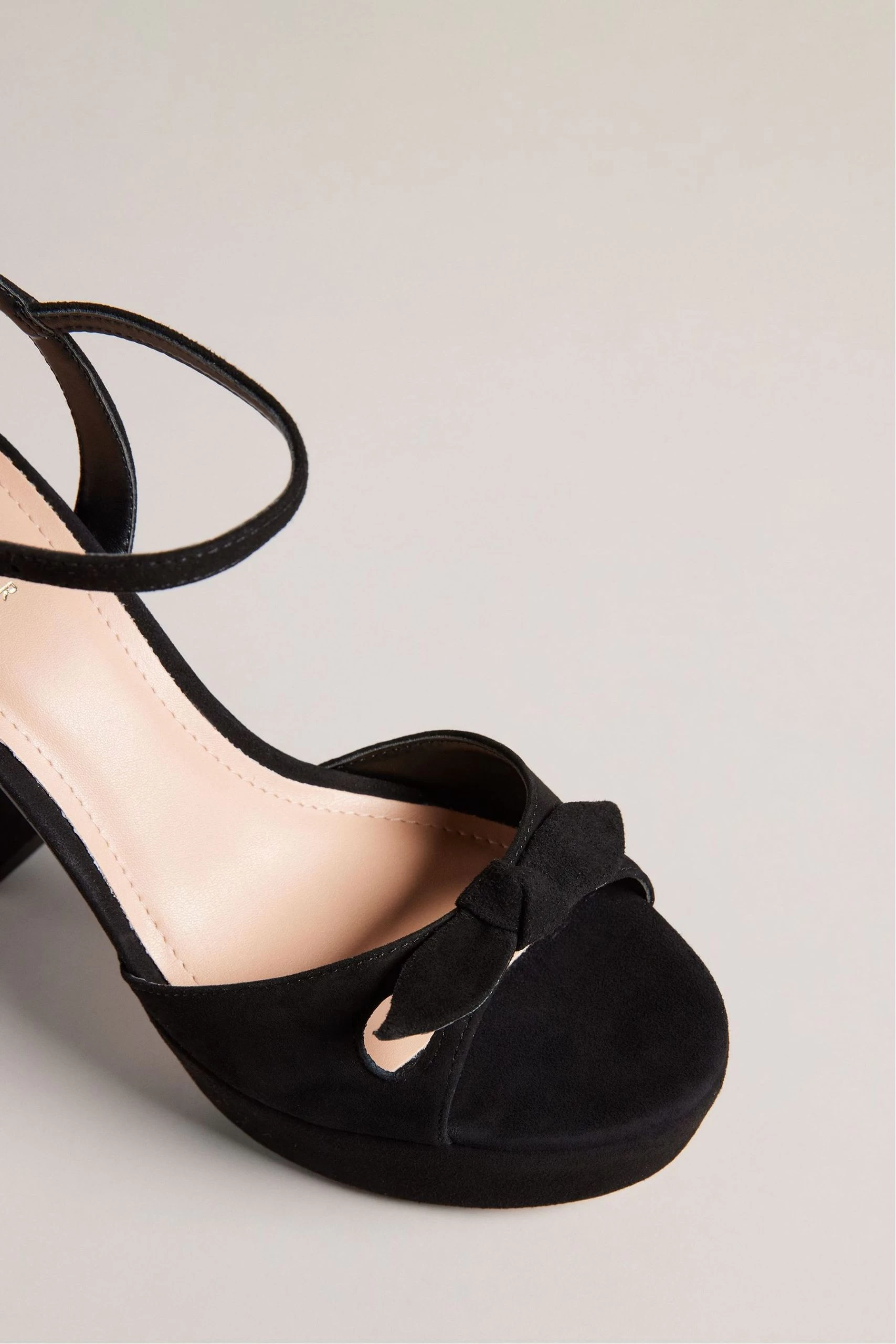 Ted Baker Kayllas Suede Bow Black Platform Sandals 5 Ted Baker Kayllas Suede Bow Black Platform Sandals - Image 3