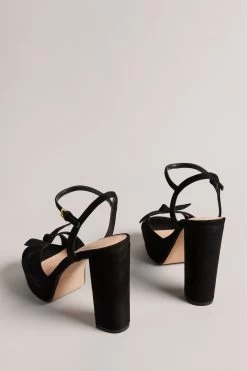 Ted Baker Kayllas Suede Bow Black Platform Sandals 10 Ted Baker Kayllas Suede Bow Black Platform Sandals -Ted Baker Shop N43031s4