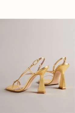 Ted Baker Gold Cayena Strappy Heeled Sandals 8 Ted Baker Gold Cayena Strappy Heeled Sandals -Ted Baker Shop N43040s3