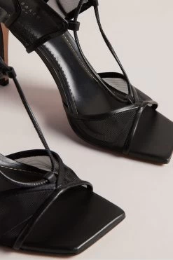 Ted Baker Junera Mesh Tie Black Strap Sandals 10 Ted Baker Junera Mesh Tie Black Strap Sandals -Ted Baker Shop N43052s4