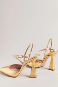 Ted Baker Gold Coriana Metal Hardware Pointed Courts 9 Ted Baker Gold Coriana Metal Hardware Pointed Courts -Ted Baker Shop N43058s3