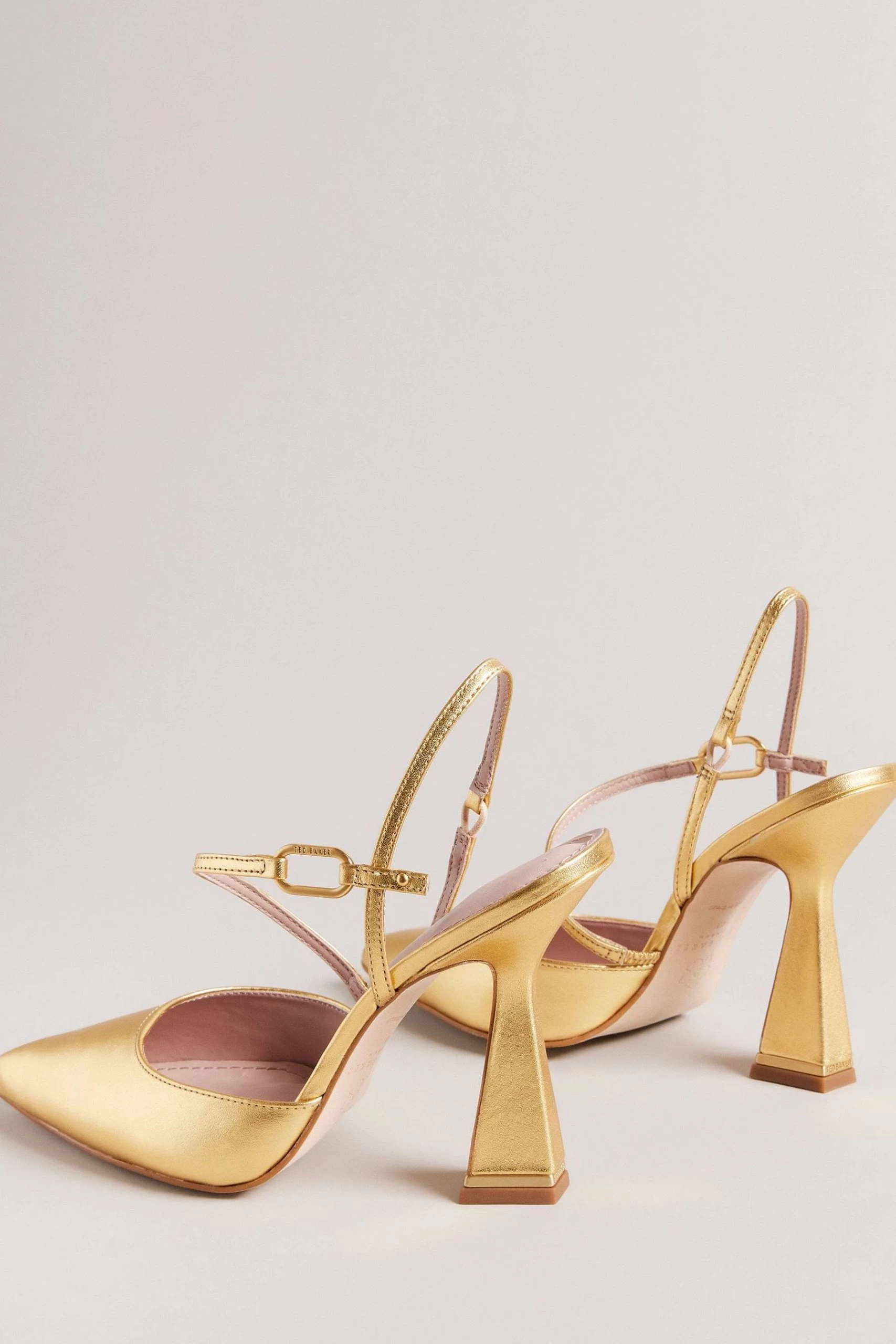 Ted Baker Gold Coriana Metal Hardware Pointed Courts 5 Ted Baker Gold Coriana Metal Hardware Pointed Courts - Image 3