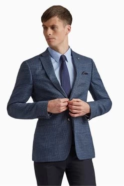 Ted Baker Tailoring Blue Airforce Check Slim Jacket