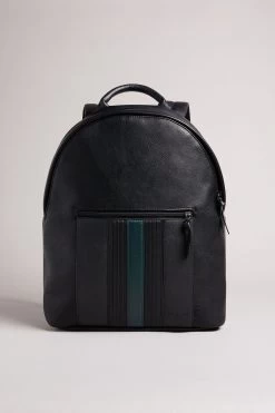 Ted Baker Black Esentle Striped Pu Backpack