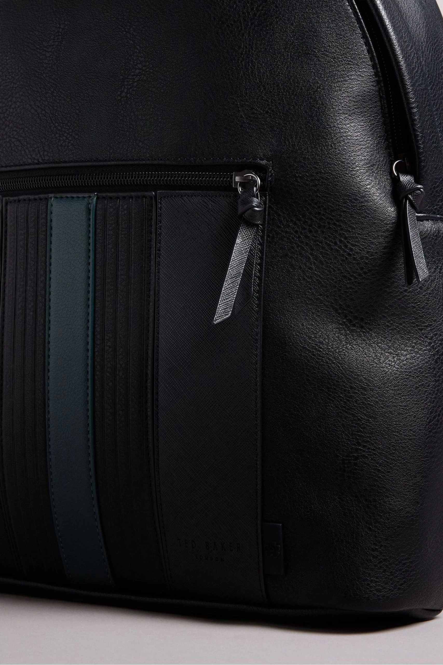 Ted Baker Black Esentle Striped Pu Backpack 5 Ted Baker Black Esentle Striped Pu Backpack - Image 3