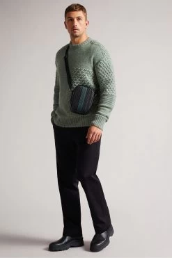 Ted Baker Black Evver Striped Pu Flight Bag 11 Ted Baker Black Evver Striped Pu Flight Bag -Ted Baker Shop T10159s5