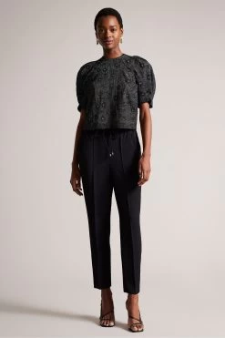 Ted Baker Ingriid Black Boxy Puffed Sleeve Top 9 Ted Baker Ingriid Black Boxy Puffed Sleeve Top -Ted Baker Shop T10174s3