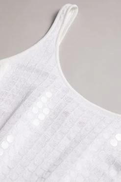 Ted Baker White Bobbiiy Sequin Detail Knit Top 11 Ted Baker White Bobbiiy Sequin Detail Knit Top -Ted Baker Shop T10244s5