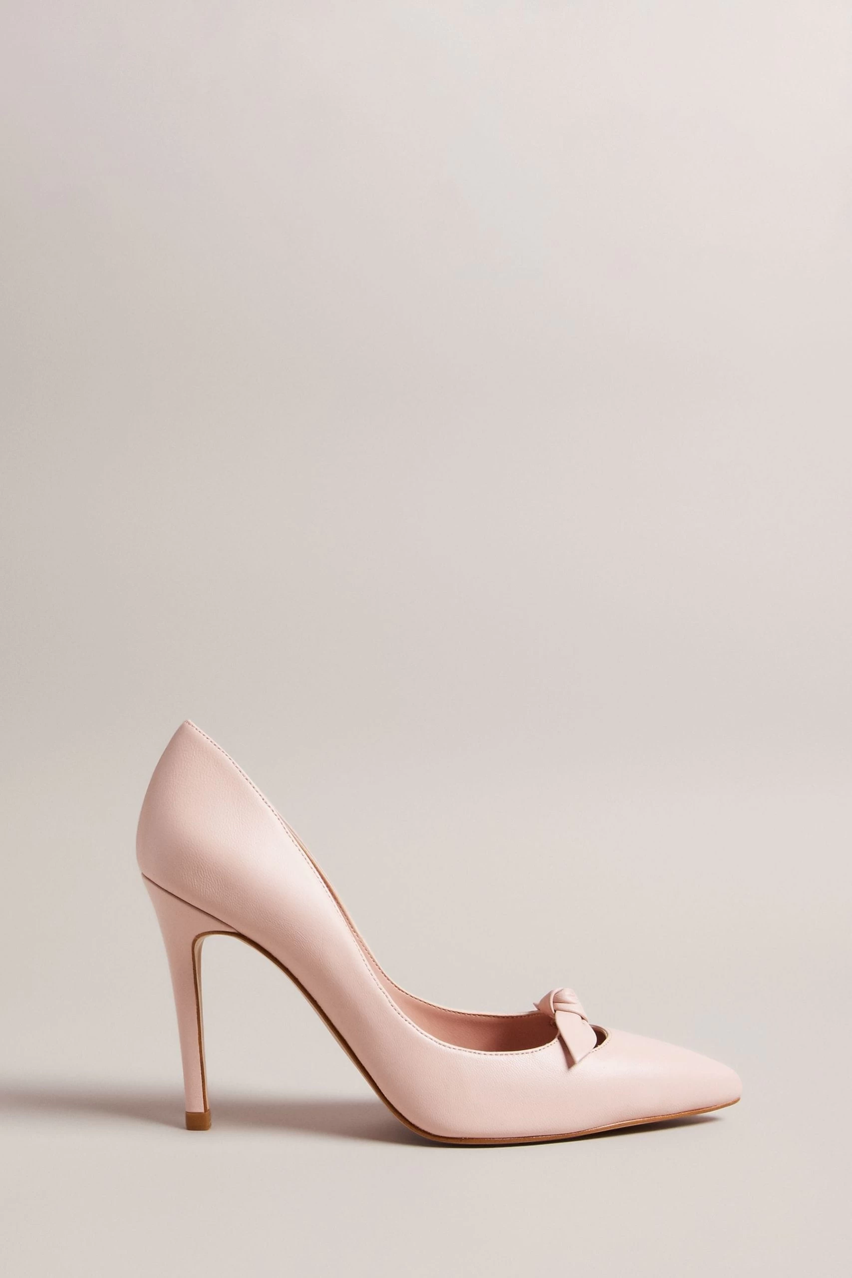Ted Baker Pink Teliah Pointed Bow 100mm Court Heels 3 Ted Baker Pink Teliah Pointed Bow 100mm Court Heels