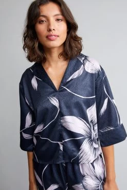 B By Ted Baker Navy Blue/Lilac Purple Jacquard Spot Satin Pyjama Set 17 B By Ted Baker Navy Blue/Lilac Purple Jacquard Spot Satin Pyjama Set -Ted Baker Shop T12 480s6