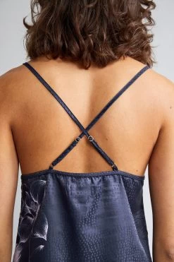 B By Ted Baker Navy Blue/Lilac Purple Jacquard Spot Satin Slip -Ted Baker Shop T12 484s5