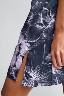 B By Ted Baker Navy Blue/Lilac Purple Jacquard Spot Satin Slip -Ted Baker Shop T12 484s7