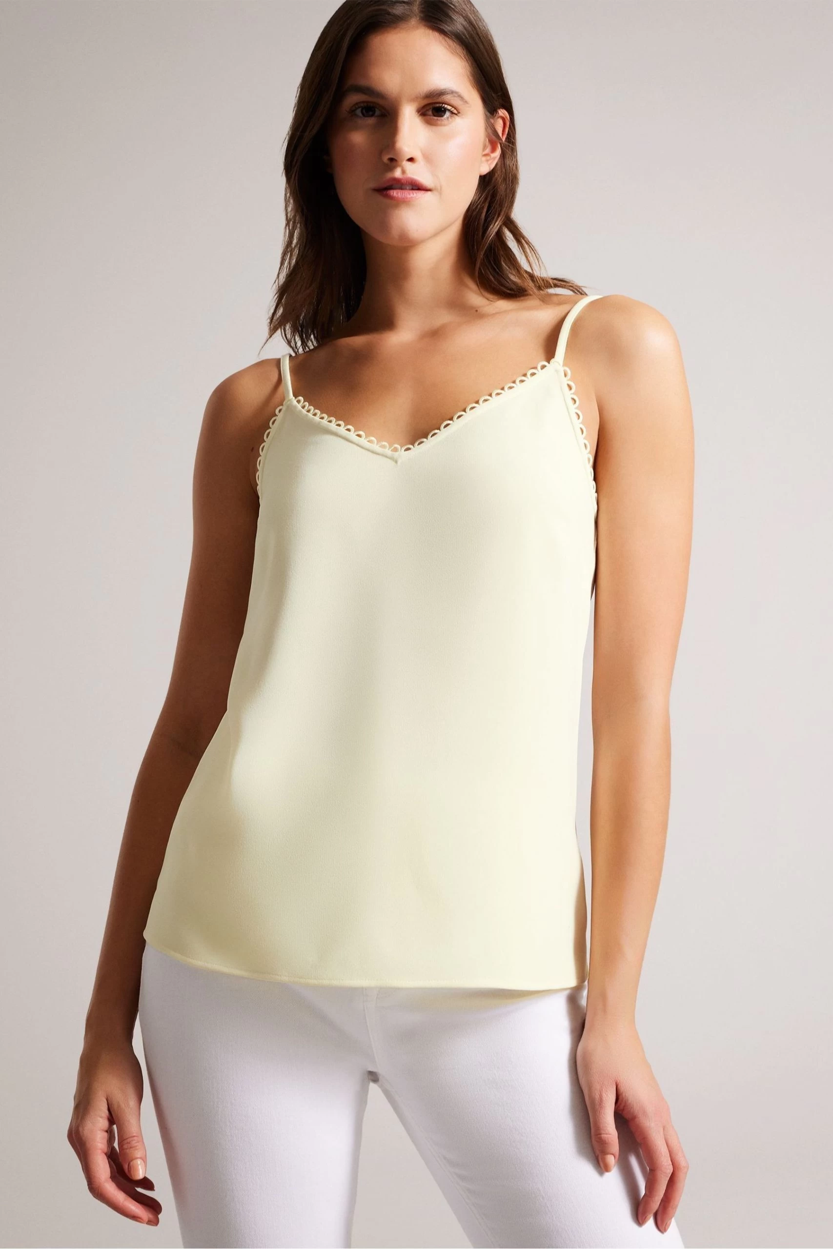 Ted Baker Yellow Andreno Strappy Cami With Rouleaux Trims 3 Ted Baker Yellow Andreno Strappy Cami With Rouleaux Trims