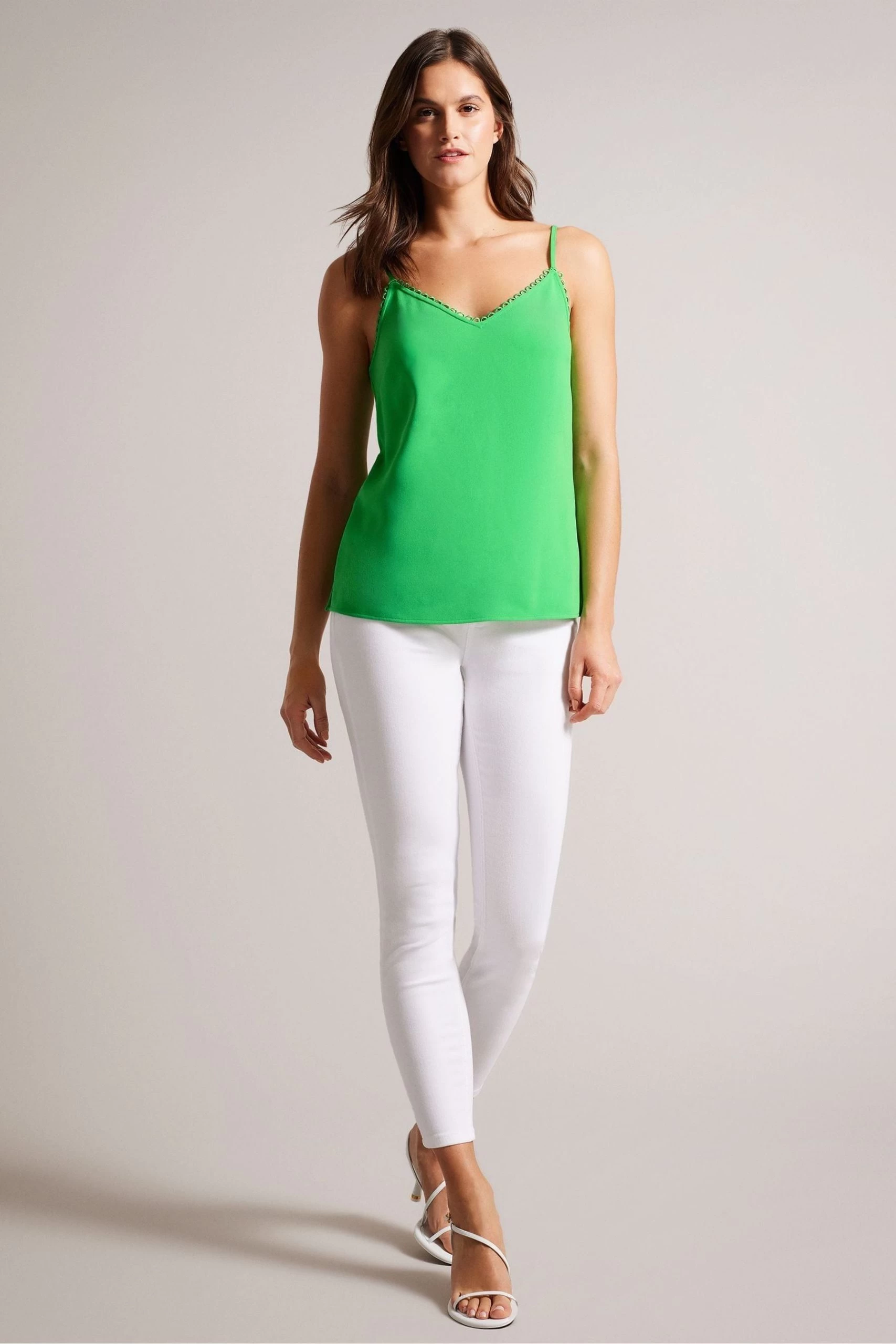 Ted Baker Green Andreno Strappy Cami With Rouleaux Trims 5 Ted Baker Green Andreno Strappy Cami With Rouleaux Trims - Image 3