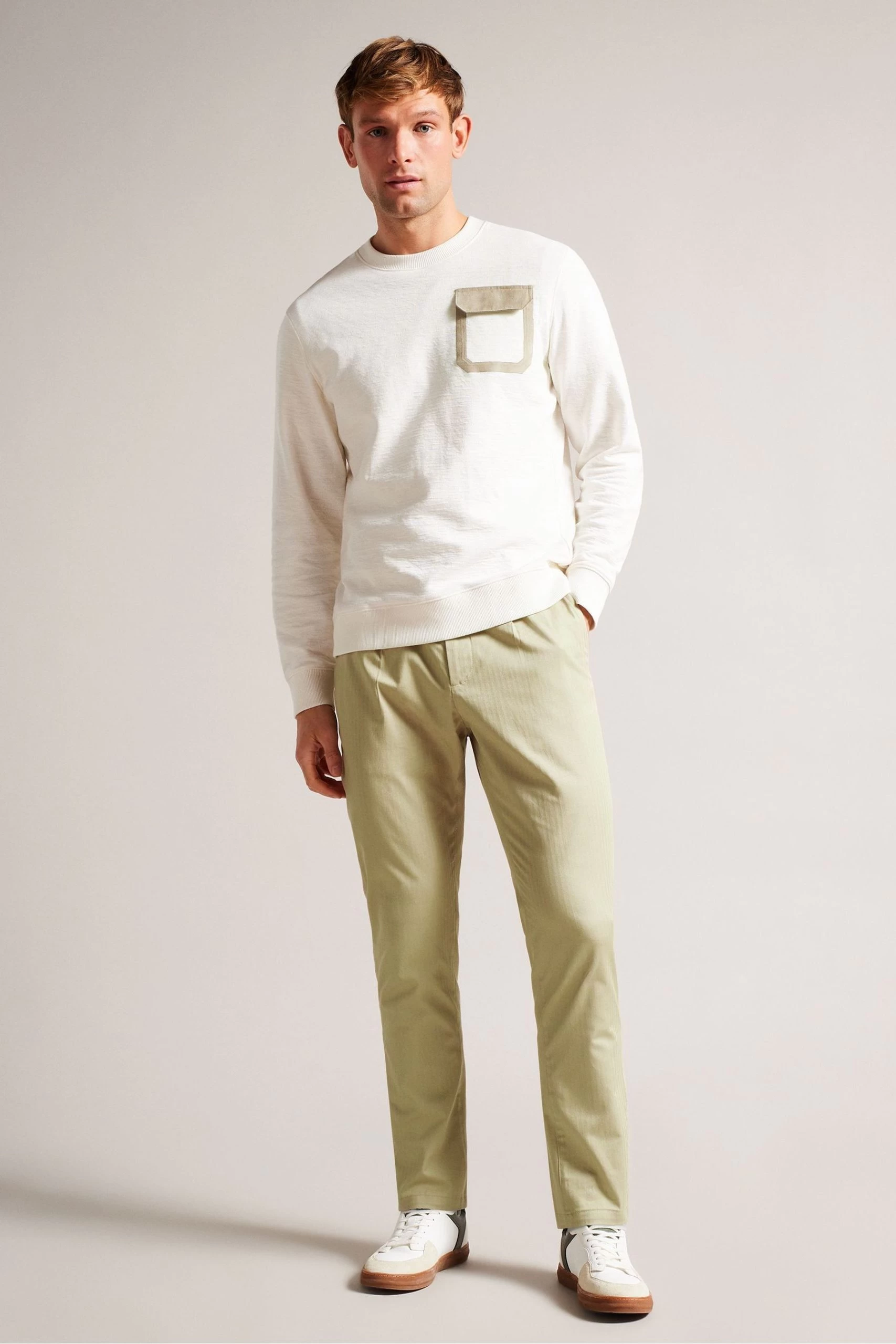Ted Baker Natural Bossar Camburn Regular Fit Trousers 5 Ted Baker Natural Bossar Camburn Regular Fit Trousers - Image 3