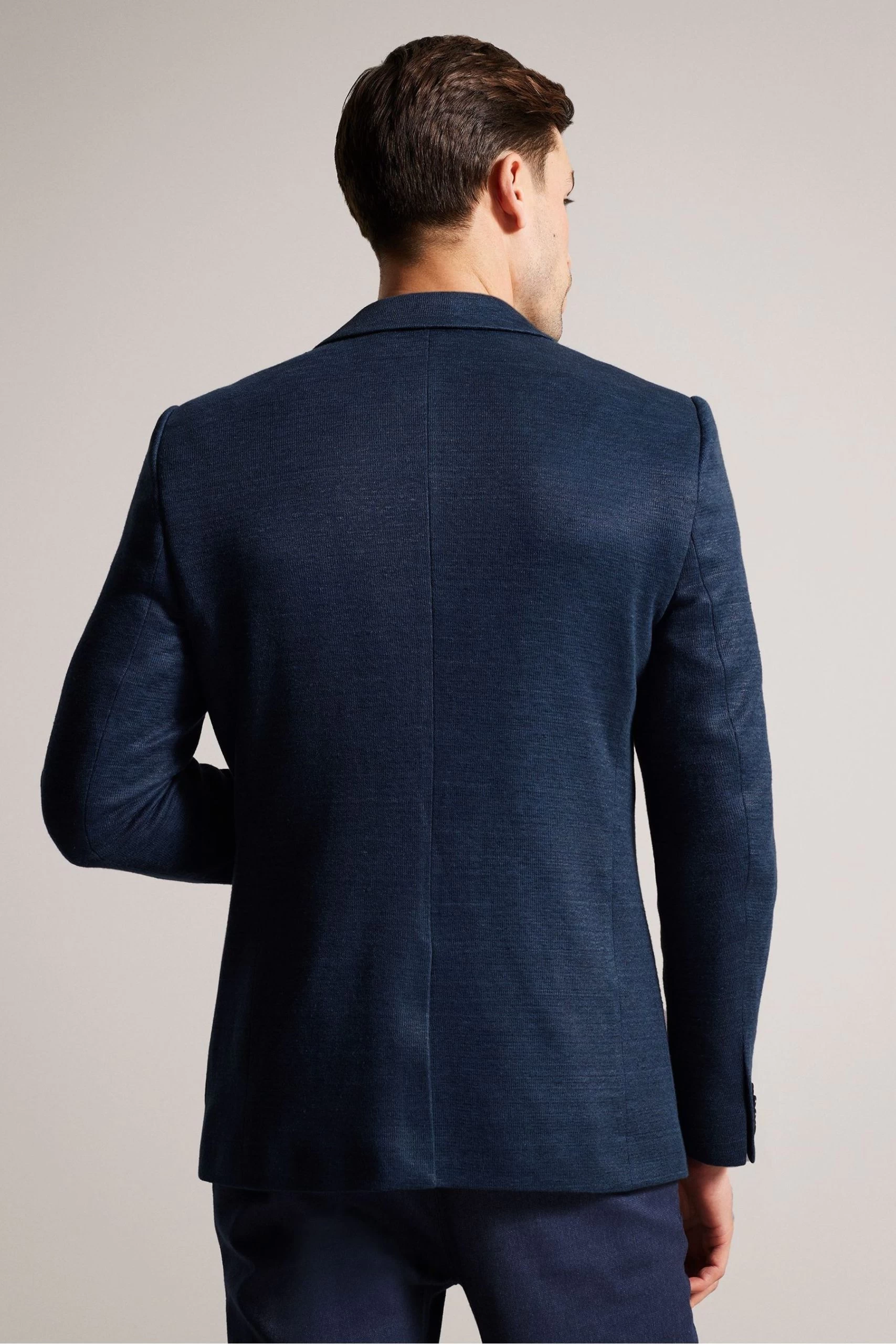 Ted Baker Blue Keanuj Slim Fit Jersey Blazer 4 Ted Baker Blue Keanuj Slim Fit Jersey Blazer - Image 2