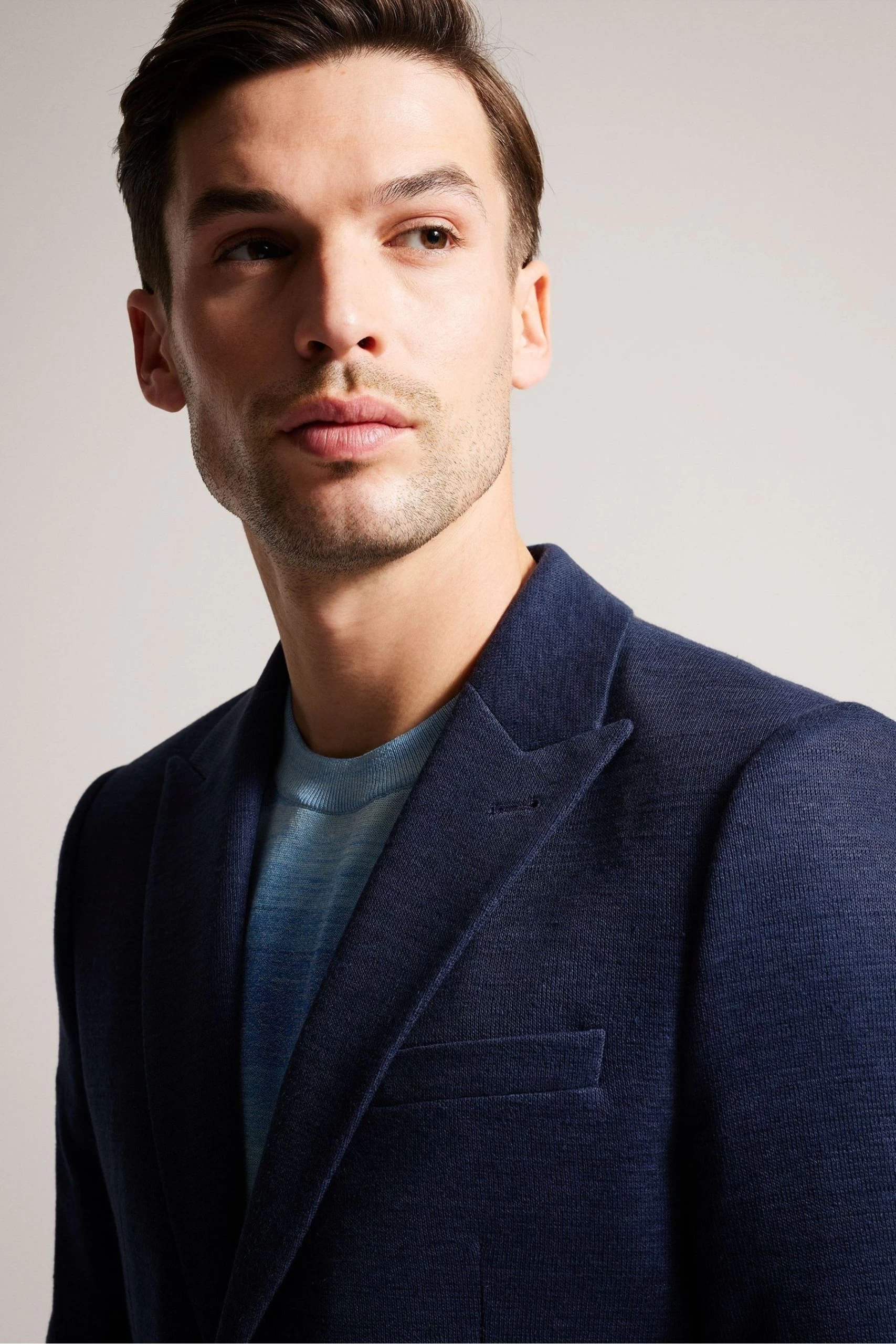 Ted Baker Blue Keanuj Slim Fit Jersey Blazer 6 Ted Baker Blue Keanuj Slim Fit Jersey Blazer - Image 4