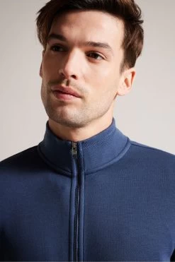 Ted Baker Blue Tymos Long Sleeved Regular Fit Zip Through Jacket 8 Ted Baker Blue Tymos Long Sleeved Regular Fit Zip Through Jacket -Ted Baker Shop T51457s3