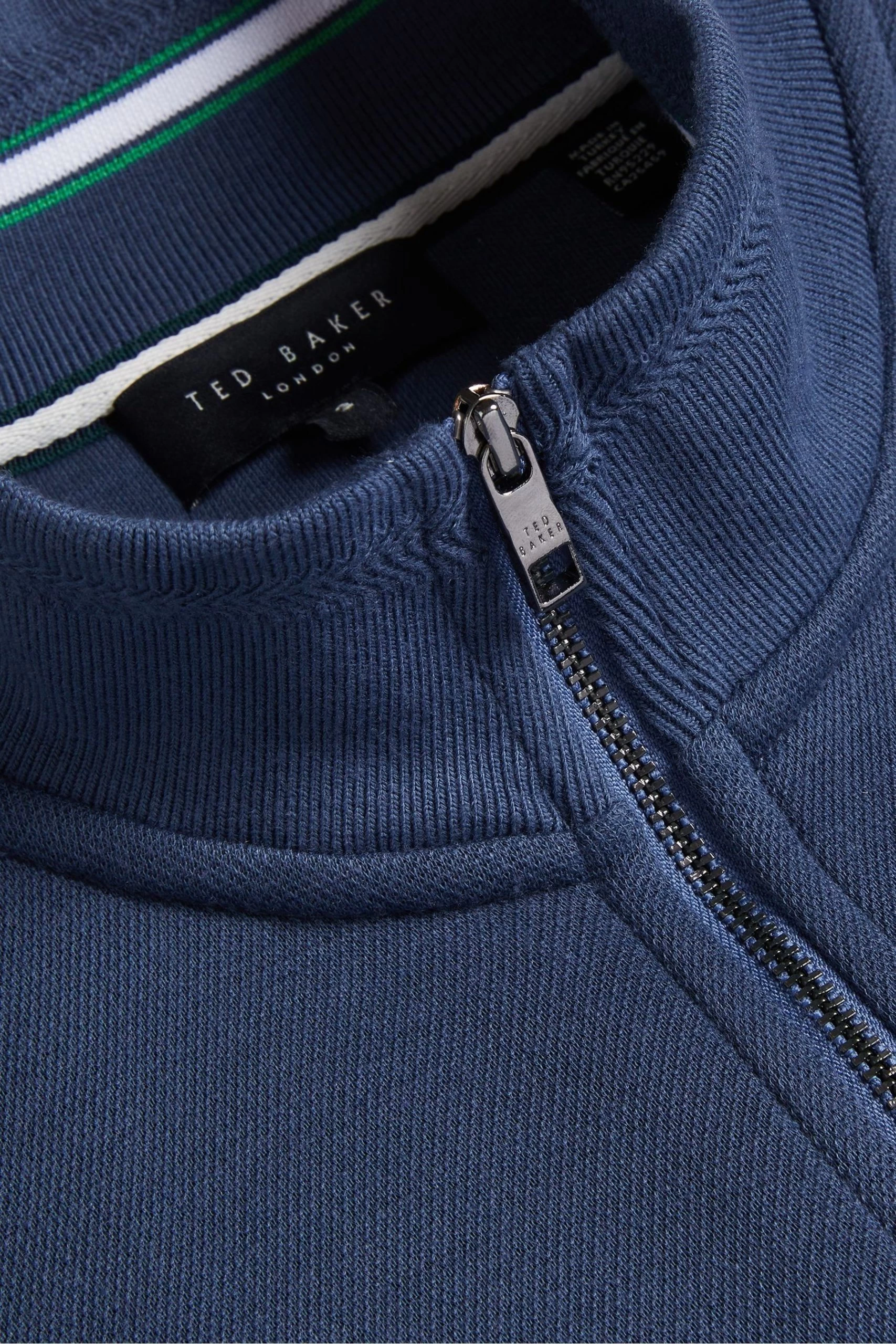 Ted Baker Blue Tymos Long Sleeved Regular Fit Zip Through Jacket 6 Ted Baker Blue Tymos Long Sleeved Regular Fit Zip Through Jacket - Image 4