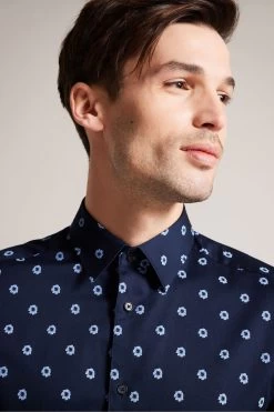 Ted Baker Blue Kymsho Short Sleeve Ditsy Floral Shirt 10 Ted Baker Blue Kymsho Short Sleeve Ditsy Floral Shirt -Ted Baker Shop T51469s4