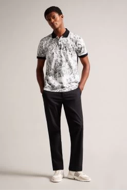 Ted Baker Quinten White Short Sleeved Regular Fit Printed Polo Shirt 9 Ted Baker Quinten White Short Sleeved Regular Fit Printed Polo Shirt -Ted Baker Shop T51477s3