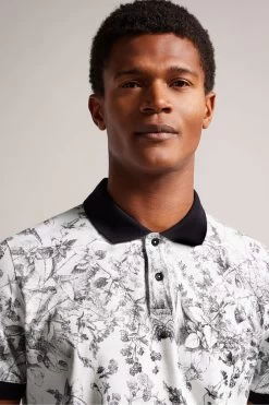 Ted Baker Quinten White Short Sleeved Regular Fit Printed Polo Shirt 10 Ted Baker Quinten White Short Sleeved Regular Fit Printed Polo Shirt -Ted Baker Shop T51477s4