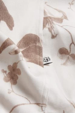 Ted Baker Belmar Natural Short Sleeve Linen Blend Floral Shirt -Ted Baker Shop T51478s5