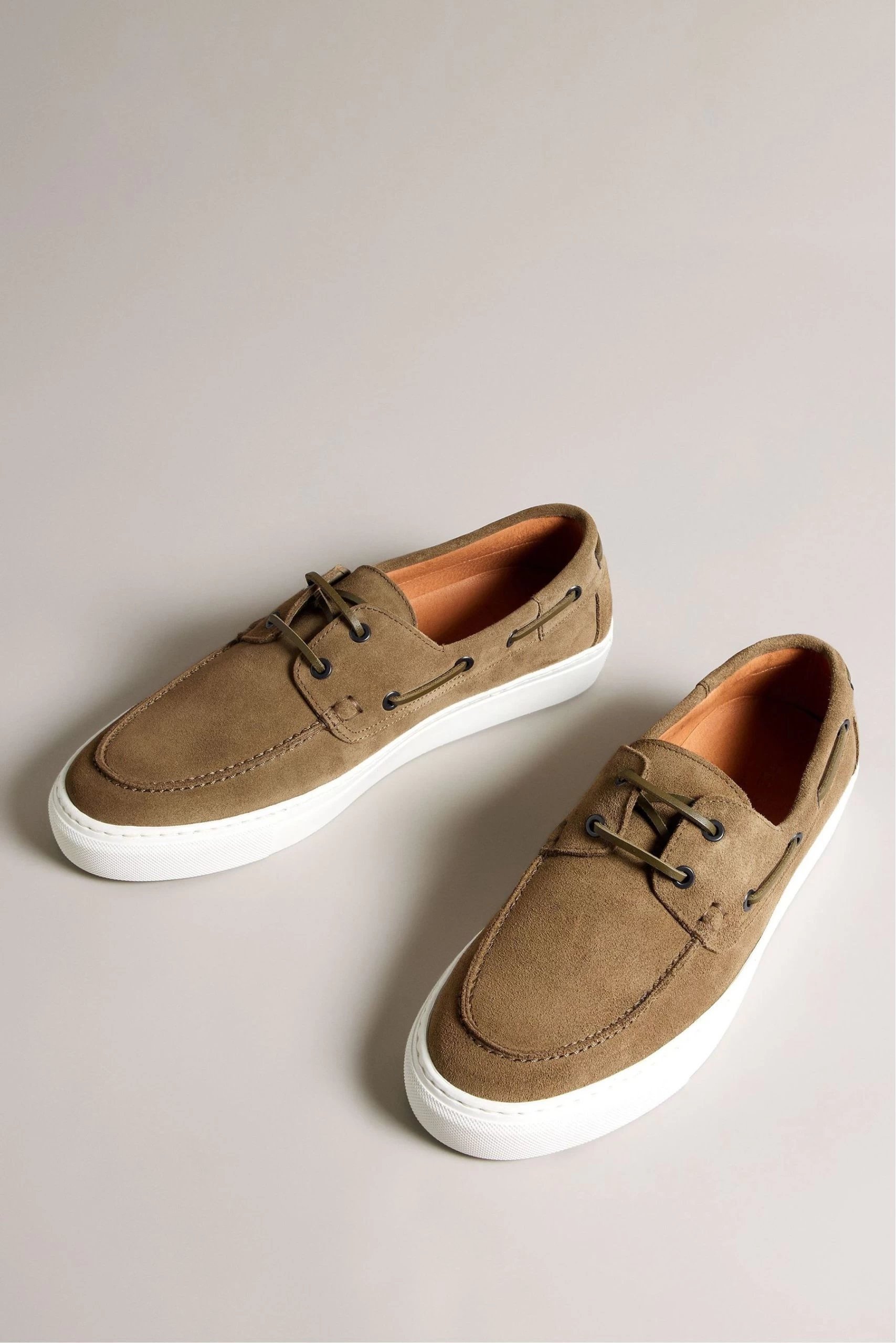 Ted Baker Green Euens Suede And Leather Boatshoe 4 Ted Baker Green Euens Suede And Leather Boatshoe - Image 2