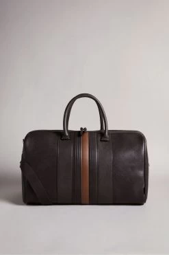 Ted Baker Brown Evyday Brn-Choc Striped Pu Holdall Bag